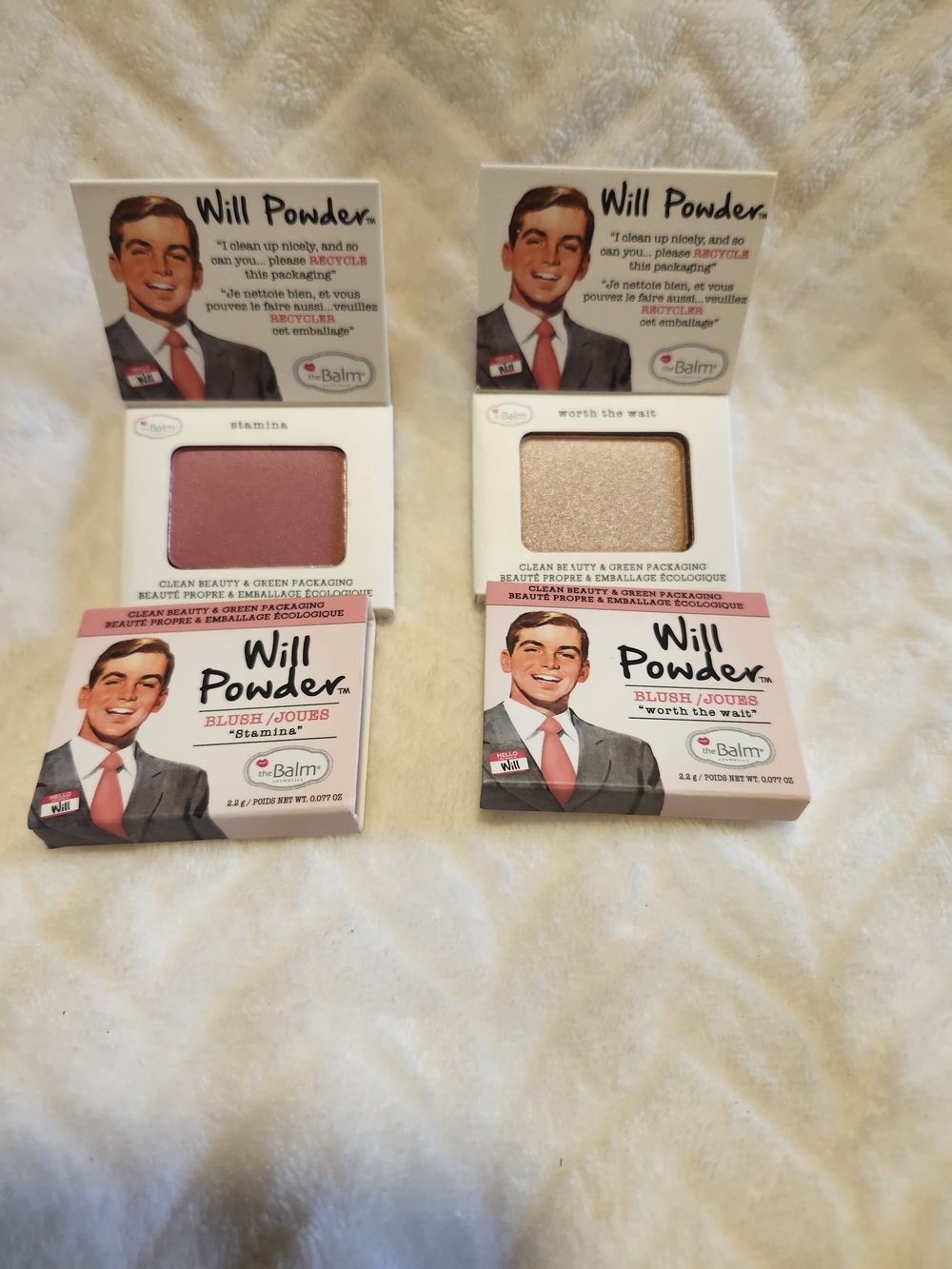 theBalm Will Powder Blush Duo - Stamina & Worth The Wait (Pink, Champagne)